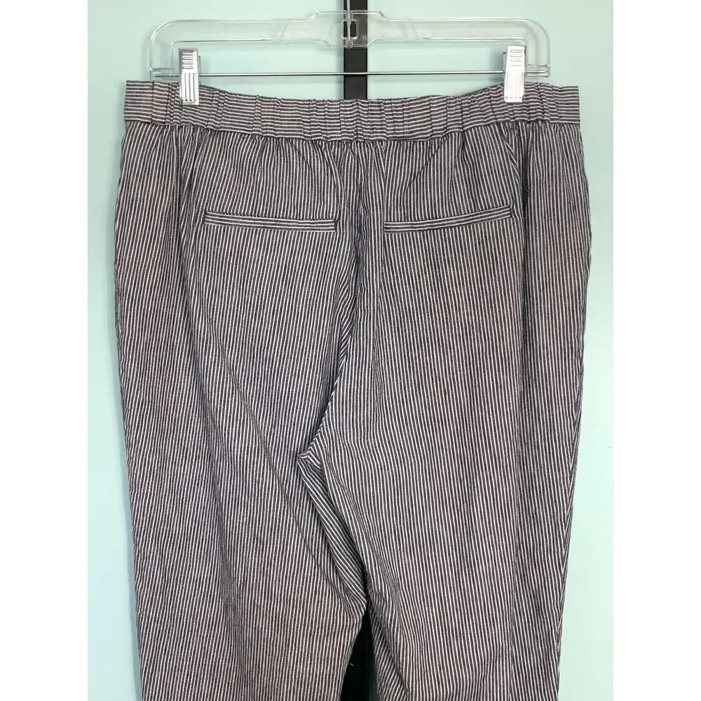 Banana Republic Factory Hayden Linen Blend Stripe Pants Size 10